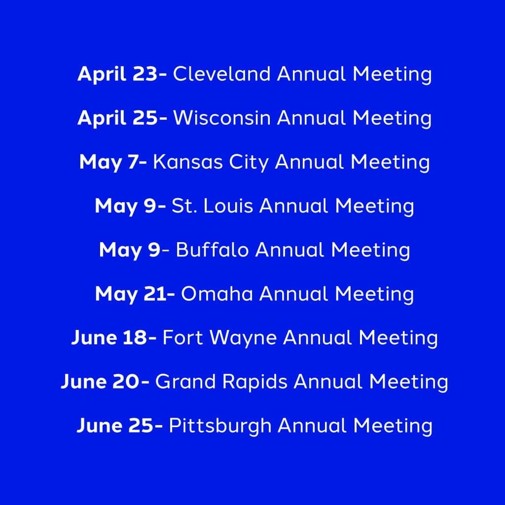 Upcoming Annual Meetings