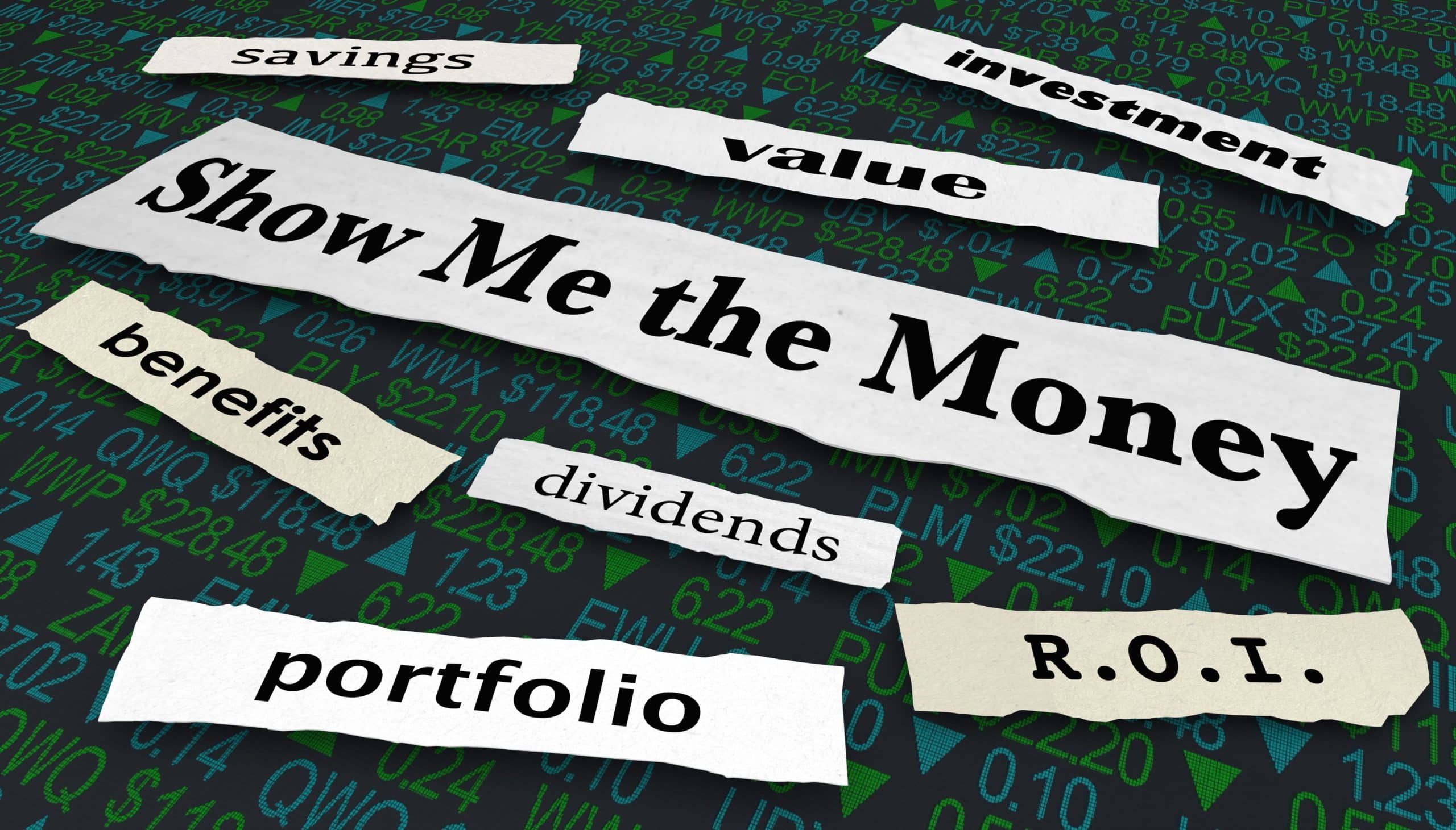 Show me the money graphic