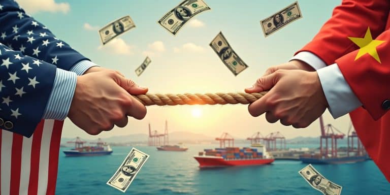 China and USA tug of war